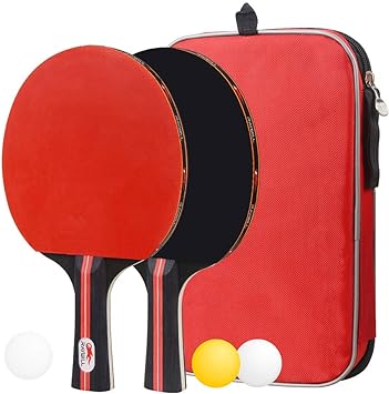 ポータブル 卓球 ラケット ポータブル 卓球セット ラケット2本 ピンポン球3個 収納袋付き 手軽 どこでも 卓球用品