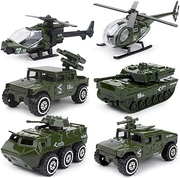 ミニカー 6台セット 戦車コレクション 自衛隊 軍事車両 戦闘車両 ヘリコプター 男の子 おもちゃ モデルカー 合金製